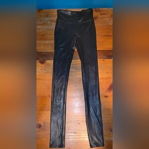 Spanx faux black leather pant